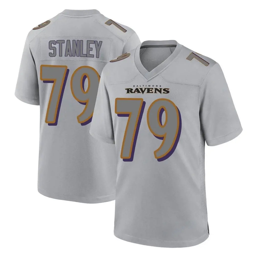 B.Ravens #79 Ronnie Stanley Player Gray Color Rush Vapor Untouchable Game Kdoa Stitched Jerseys
