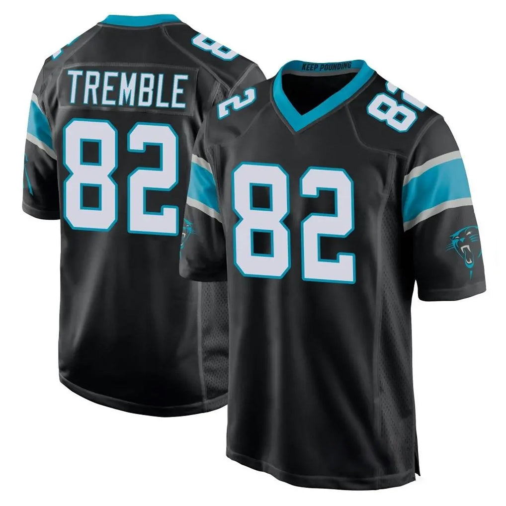 C.Panthers #82 Tommy Tremble Player Black Game Kdoa Stitched Jerseys