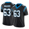 C.Panthers #63 Rasheed Walker Player Black Vapor F.U.S.E. Limited Home Game Kdoa Stitched Jerseys