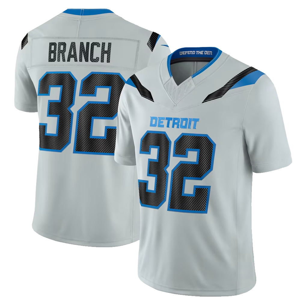 D.Lions #32 Brian Branch Player Silver Limited 2026 Rivalries Collection Home Game Kdoa Stitched Jerseys