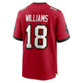 Kdoa TB.Buccaneers #18 Josh Williams Red Team Game Jersey