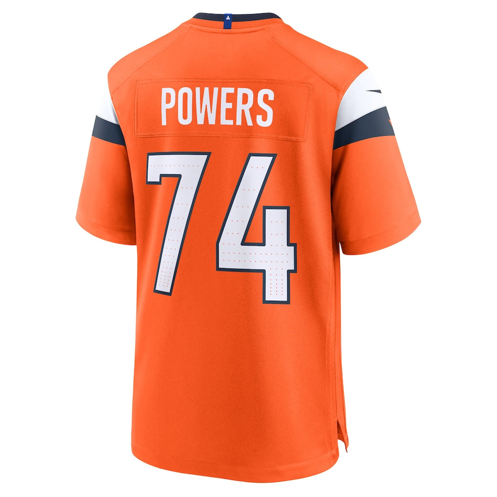 Kdoa D.Broncos #74 Ben Powers Orange Team Game Jersey