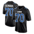 D.Lions #70 Juice Scruggs Player Black Fashion Home Game Kdoa Stitched Jerseys