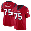 H.Texans #75 Wyatt Teller Player Red Limited Vapor F.U.S.E. Home Game Kdoa Stitched Jerseys