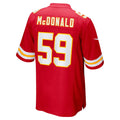 Kdoa KC.Chiefs #59 Cooper McDonald Red Team Game Jersey