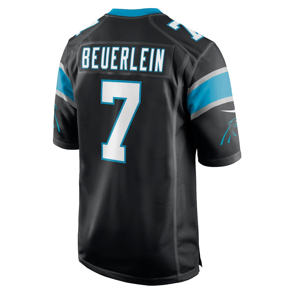 Kdoa C.Panthers #7 Steve Beuerlein Black Retired Player Jersey