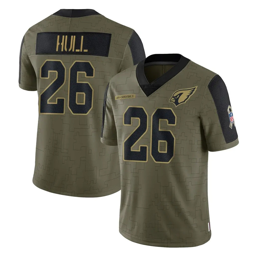 A.Cardinals #26 Evan Hull Player Olive Salute To Service Limited Game Kdoa Stitched Jerseys