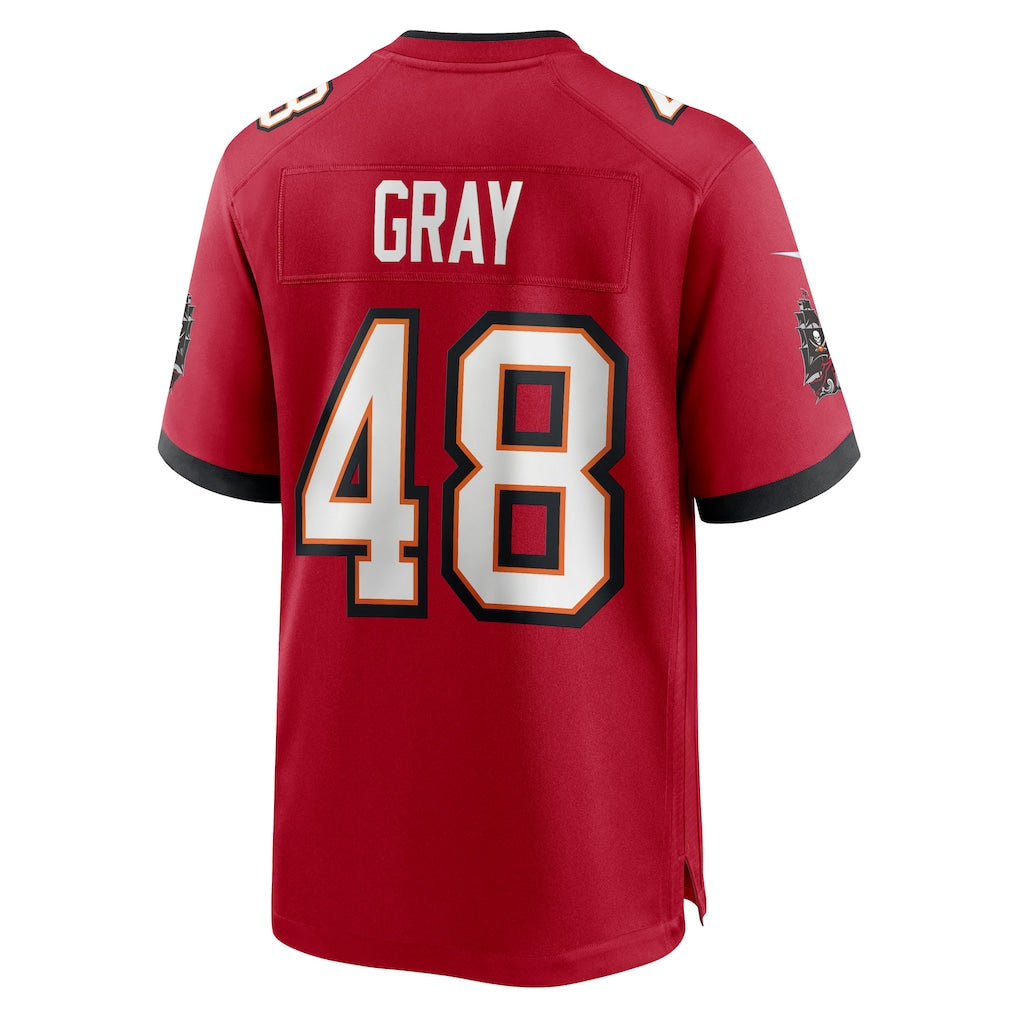 Kdoa TB.Buccaneers #48 JT Gray Red Team Game Jersey