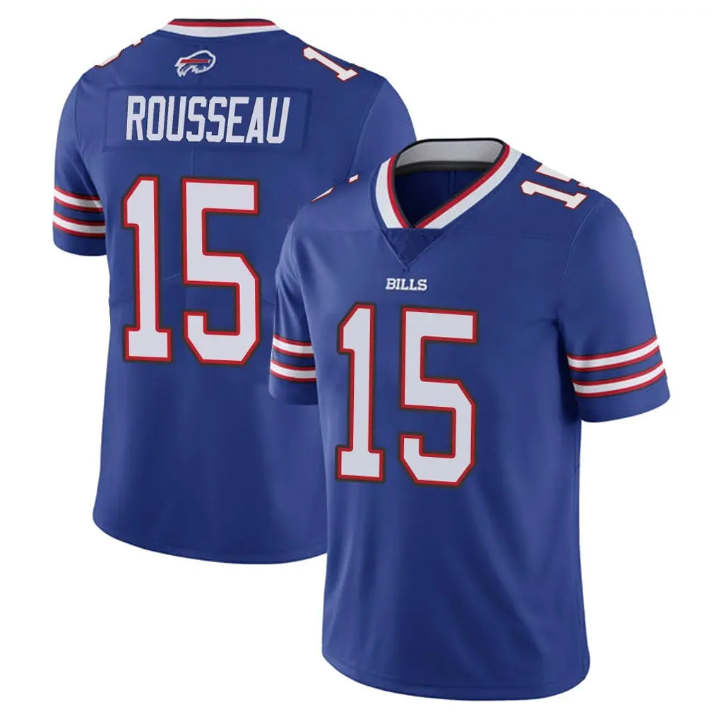 B.Bills #15 Greg Rousseau Player Royal Vapor Untouchable Limited Kdoa Stitched Jerseys