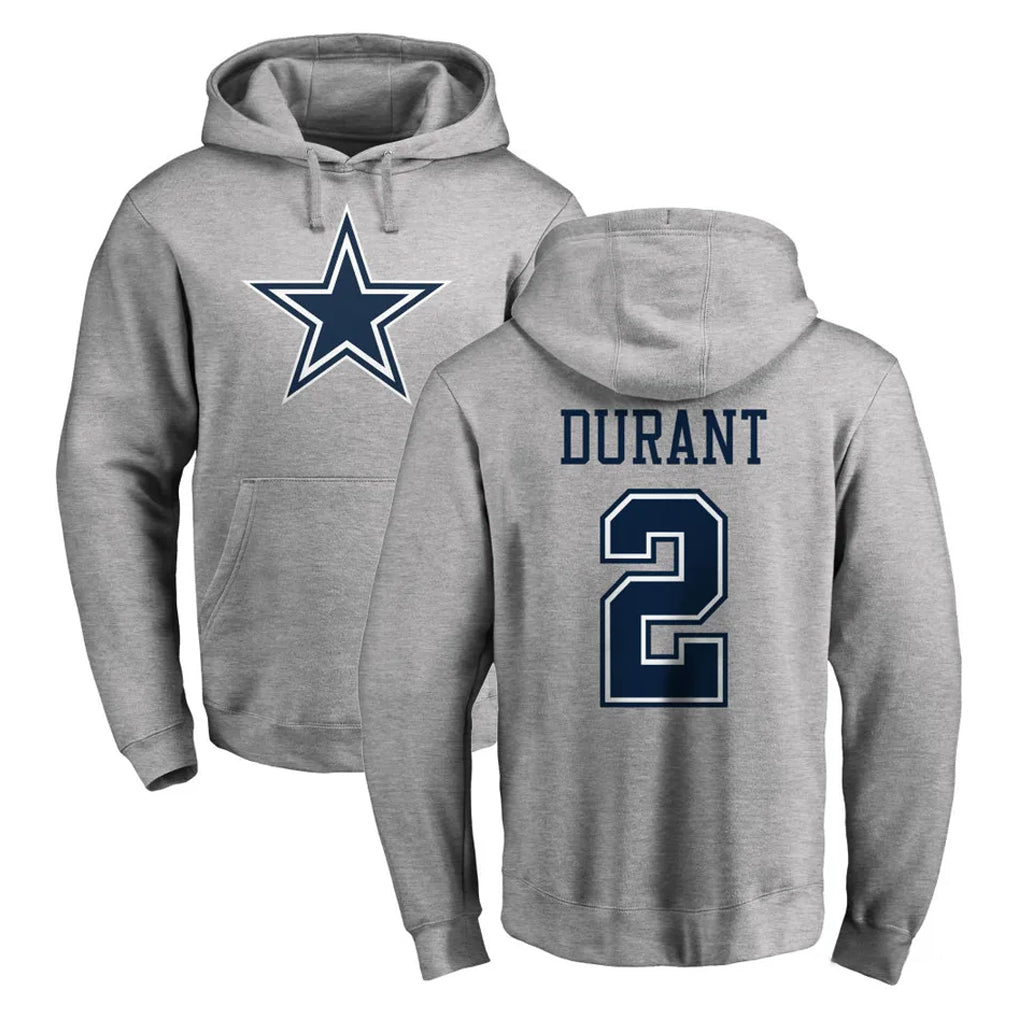 D.Cowboys #2 Cobie Durant Player Gray LOGO Pullover Hoodie Limited Xdoa Stitched Jerseys
