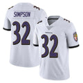 B.Ravens #32 Trenton Simpson Player White Vapor F.U.S.E. Limited Kdoa Stitched Jerseys