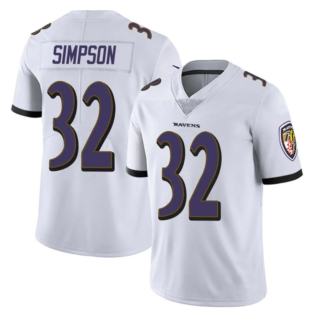 B.Ravens #32 Trenton Simpson Player White Vapor F.U.S.E. Limited Kdoa Stitched Jerseys
