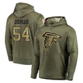 A.Falcons #54 Brandon Dorlus Player Olive Salute to Service Hoodies Kdoa Stitched Jerseys