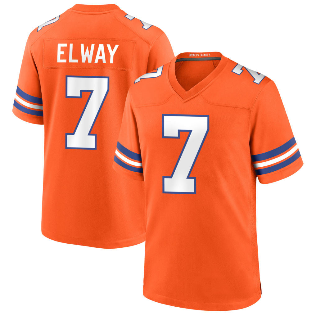 D.Broncos #7 John Elway Player Orange Throwback Game Kdoa Stitched Jerseys