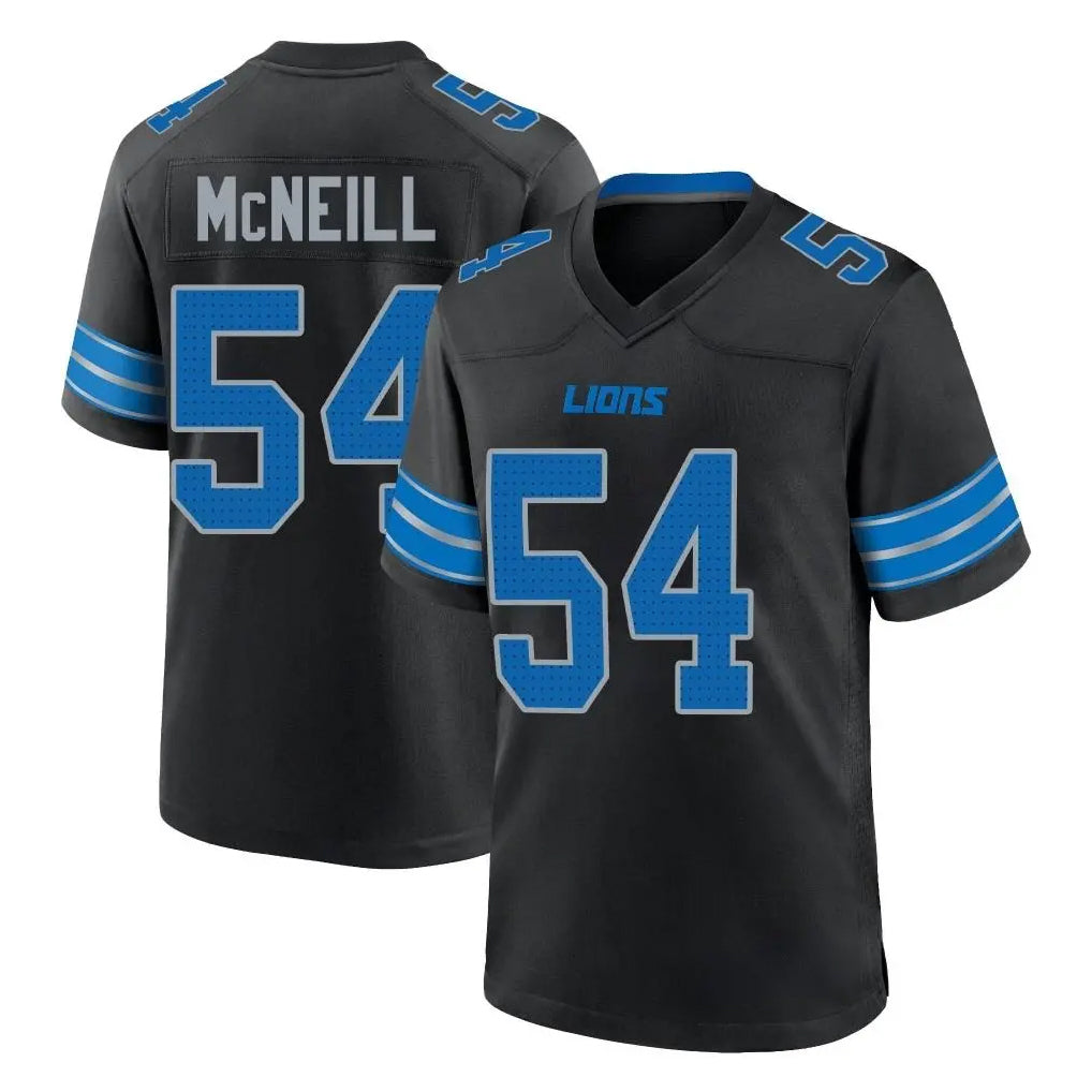 D.Lions #54 Alim McNeill Player Black Alternate Home Game Kdoa Stitched Jerseys