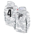 A.Falcons #4 Jahan Dotson Player Camo Arctic Salute to Service Hoodies Limited Kdoa Stitched Jerseys