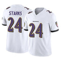 B.Ravens #24 Malaki Starks Player White Vapor F.U.S.E. Limited Home Game Kdoa Stitched Jerseys