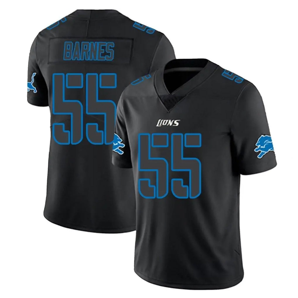 D.Lions #55 Derrick Barnes Player Black Impact Limited Home Game Kdoa Stitched Jerseys