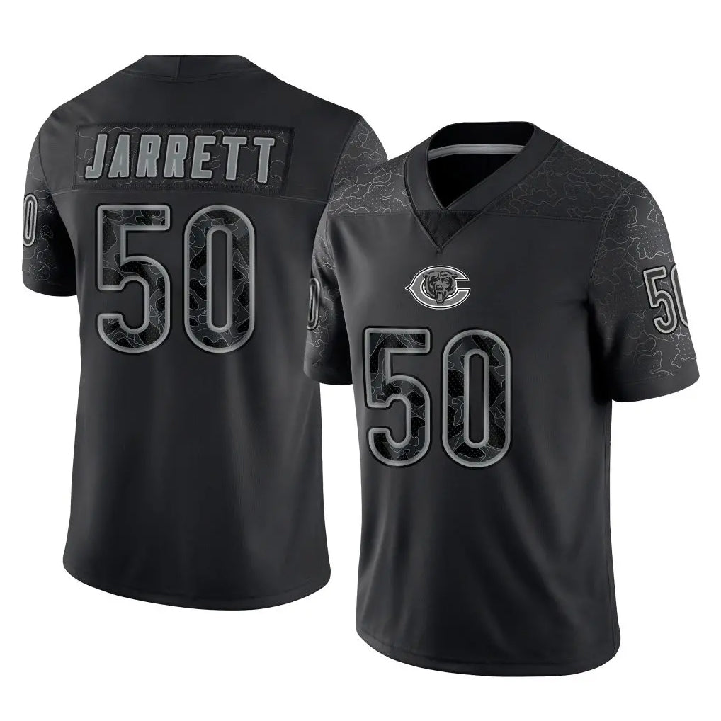 C.Bears #50 Grady Jarrett Player Black REFLECTIVE Limited Game Kdoa Stitched Jerseys