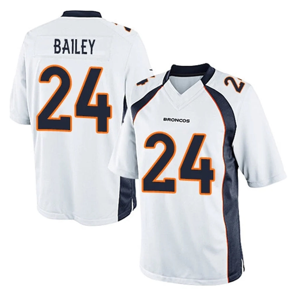 D.Broncos #24 Champ Bailey Player White Game Kdoa Stitched Jerseys