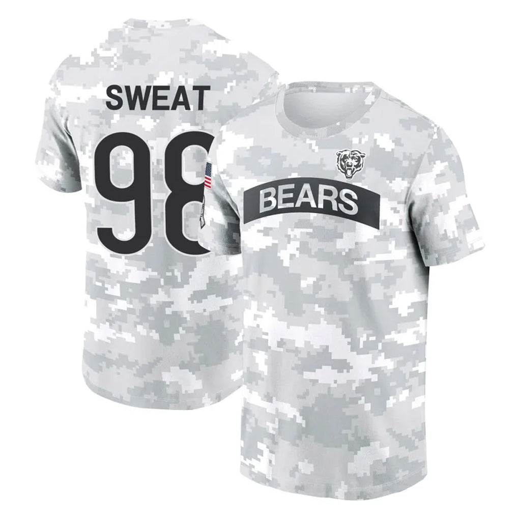 C.Bears #98 Montez Sweat Player Arctic Camo Salute to Service Performance T-Shirt Limited Kdoa Stitched Jerseys