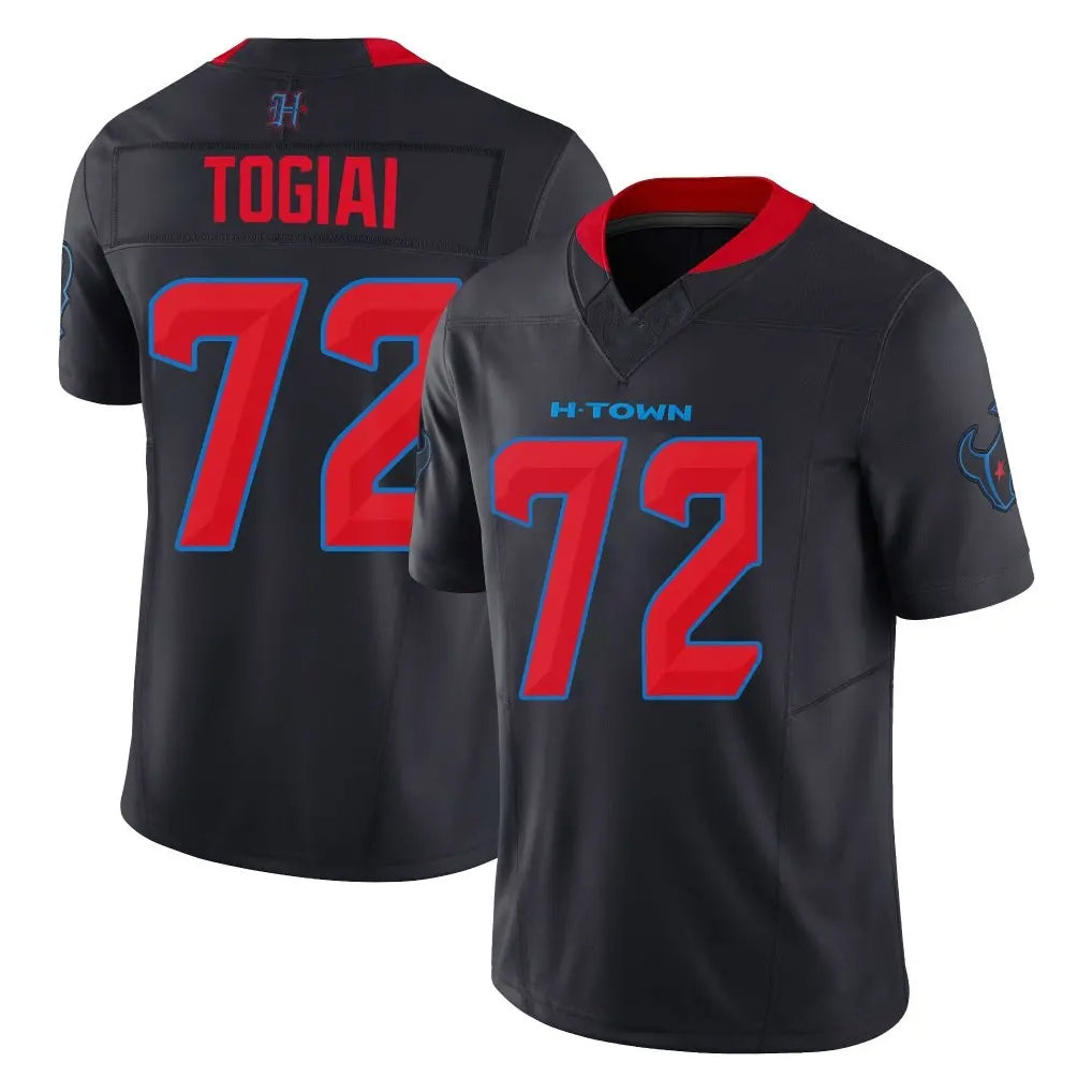 H.Texans #72 Tommy Togiai Player Navy Limited 2nd Alternate Vapor F.U.S.E. Home Game Kdoa Stitched Jerseys