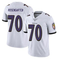 B.Ravens #70 Roger Rosengarten Player White Vapor F.U.S.E. Limited Kdoa Stitched Jerseys