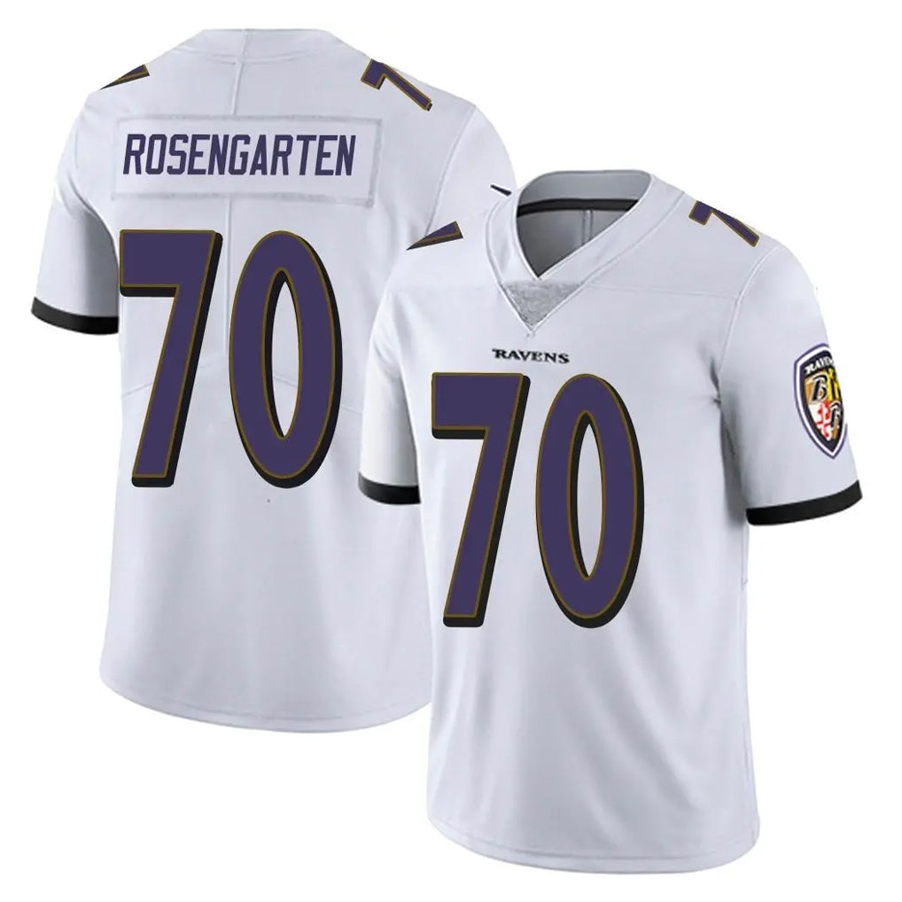 B.Ravens #70 Roger Rosengarten Player White Vapor F.U.S.E. Limited Kdoa Stitched Jerseys
