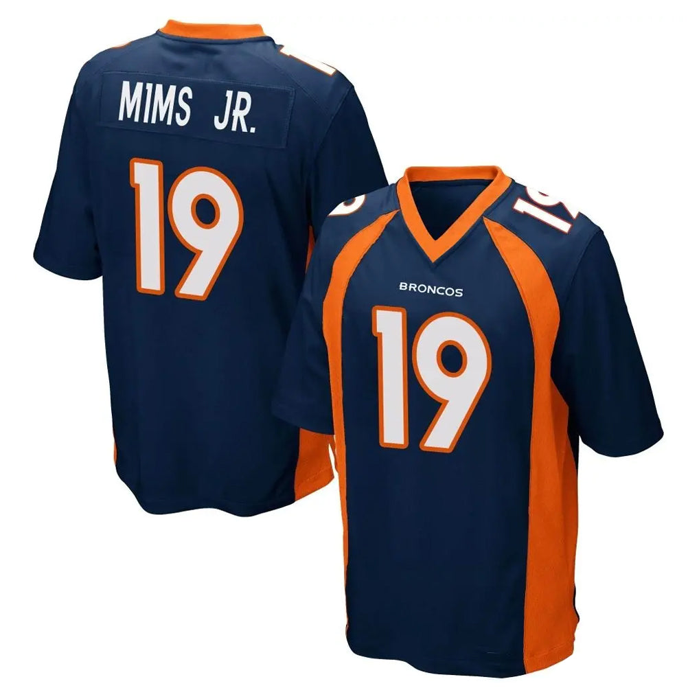 D.Broncos #19 Marvin Mims Jr. Player Navy Game Kdoa Stitched Jerseys