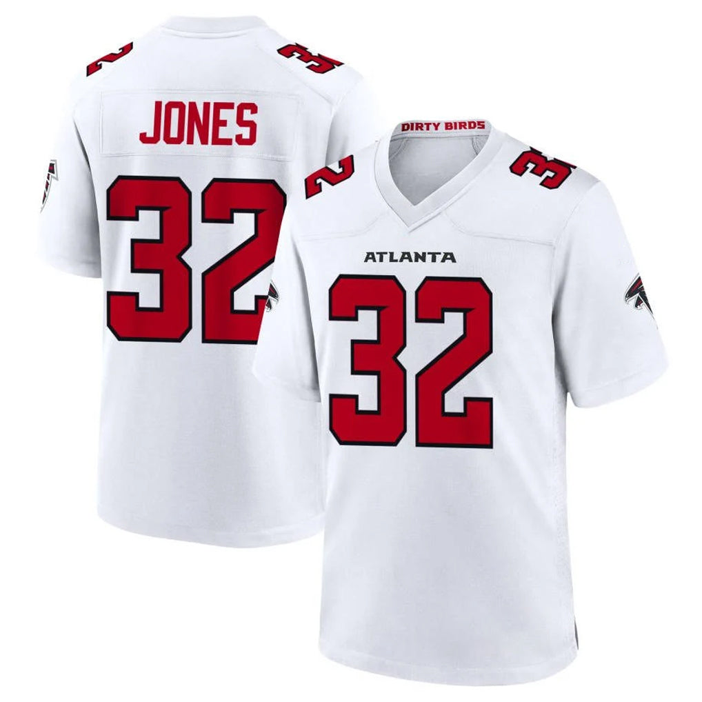 A.Falcons #32 Cash Jones Player White Team Color Home Game Kdoa Stitched Jerseys