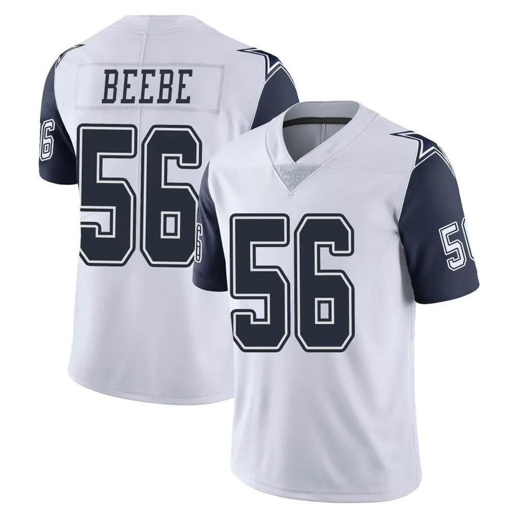 D.Cowboys #56 Cooper Beebe Player White-Navy Limited Color Rush Vapor Untouchable Home Game Xdoa Stitched Jerseys