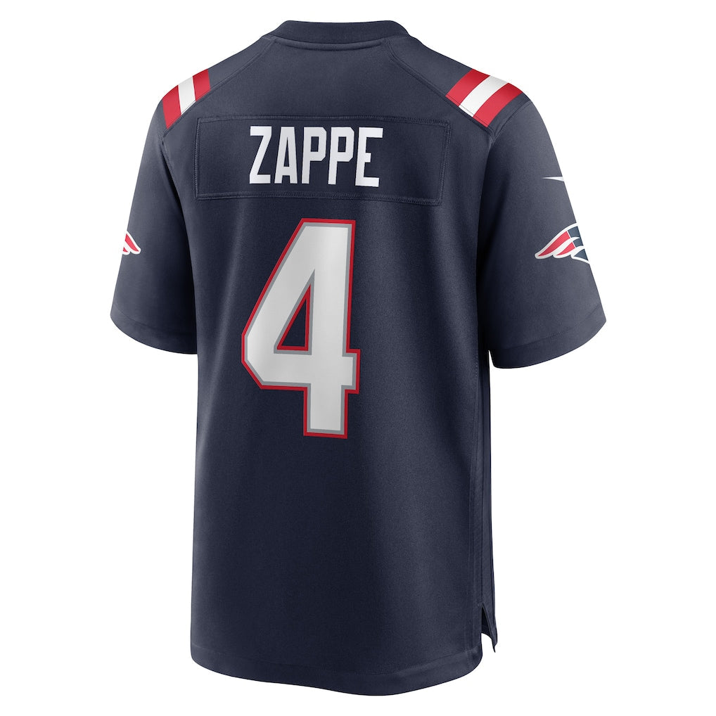 Kdoa NE.Patriots #4 Bailey Zappe Navy Game Player Jersey