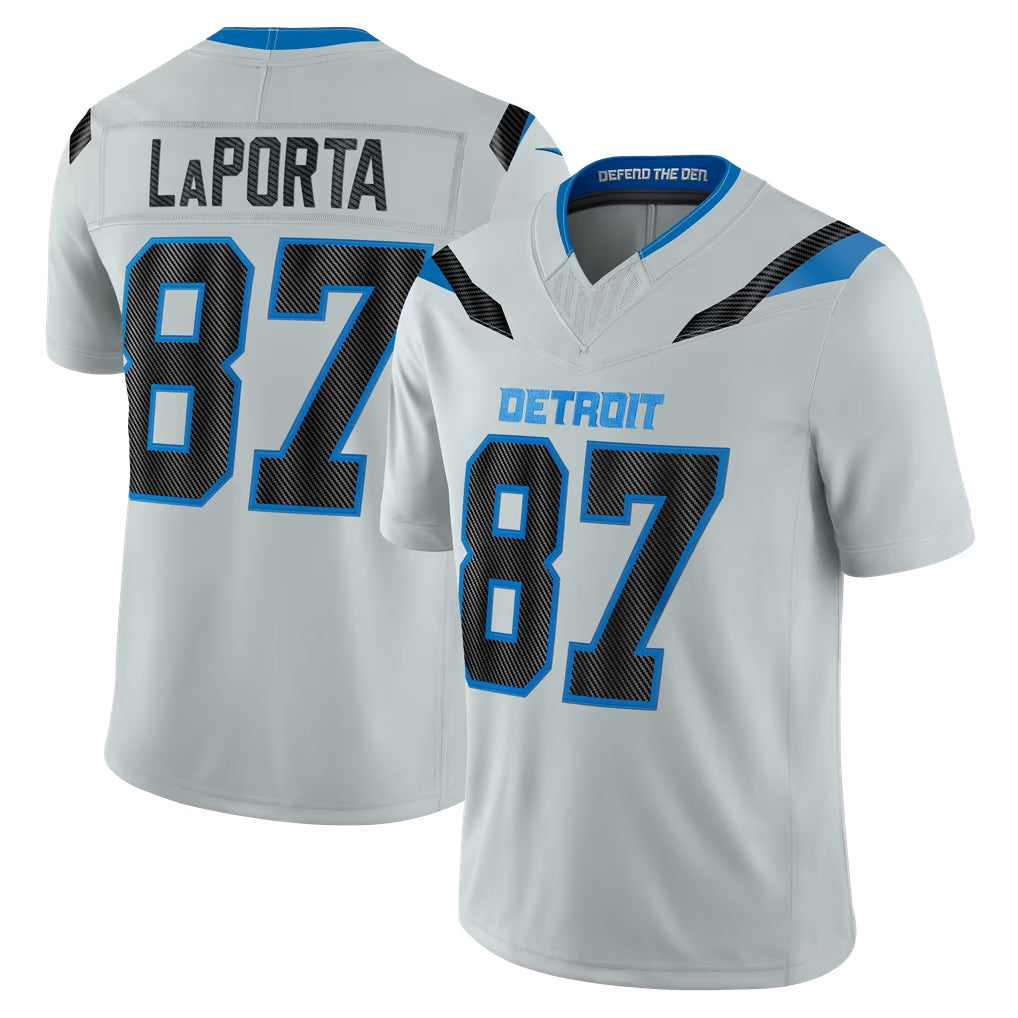 D.Lions #87 Sam LaPorta Player Silver Limited 2026 Rivalries Collection Home Game Kdoa Stitched Jerseys