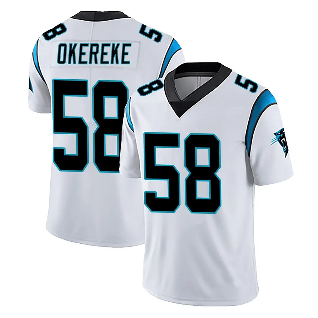 C.Panthers #58 Bobby Okereke Player White Vapor Untouchable Limited Game Kdoa Stitched Jerseys