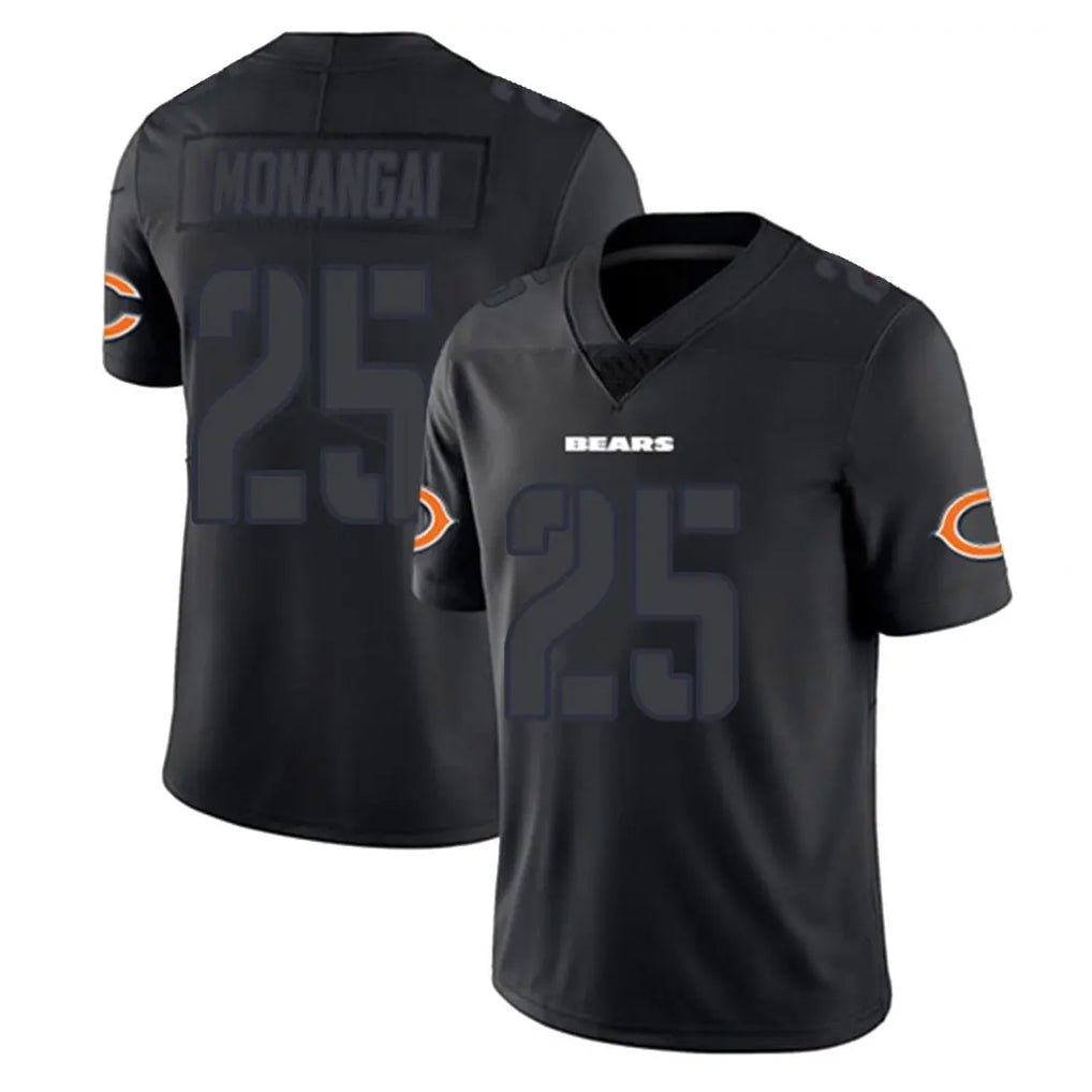 C.Bears #25 Kyle Monangai Player Black Impact Limited Game Kdoa Stitched Jerseys