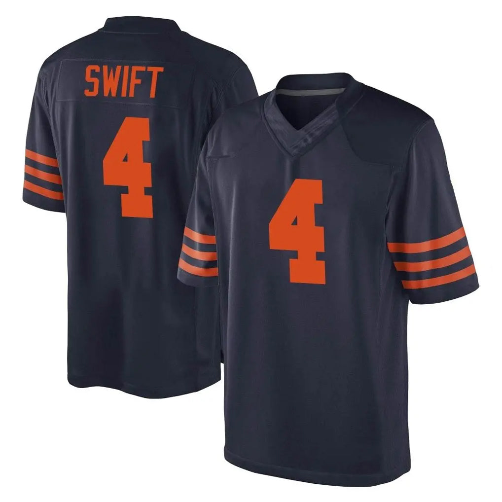 C.Bears #4 D'Andre Swift Player Navy Blue Alternate Game Kdoa Stitched Jerseys