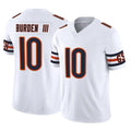 C.Bears #10 Luther Burden III Player White Vapor F.U.S.E. Limited Home Game Kdoa Stitched Jerseys