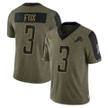 D.Lions #3 Jack Fox Player Olive Salute To Service Limited Game Kdoa Stitched Jerseys
