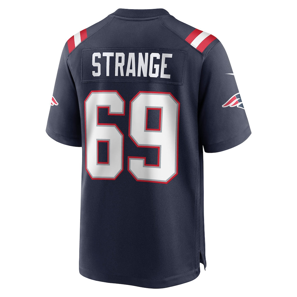 Kdoa NE.Patriots #69 Cole Strange Navy Game Player Jersey