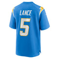 Kdoa LA.Chargers #5 Trey Lance Powder Blue Team Game Jersey