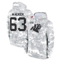 C.Panthers #63 Rasheed Walker Player Arctic Camo Salute to Service Pullover Hoodies Limited Game Kdoa Stitched Jerseys