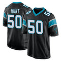C.Panthers #50 Robert Hunt Player Black Game Kdoa Stitched Jerseys