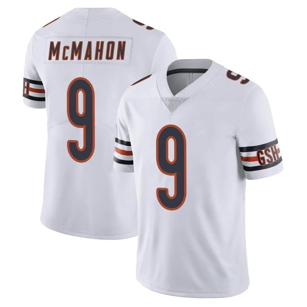 C.Bears #9 Jim McMahon Player White Vapor Untouchable Limited Home Game Kdoa Stitched Jerseys