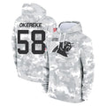 C.Panthers #58 Bobby Okereke Player Arctic Camo Salute to Service Pullover Hoodies Limited Game Kdoa Stitched Jerseys