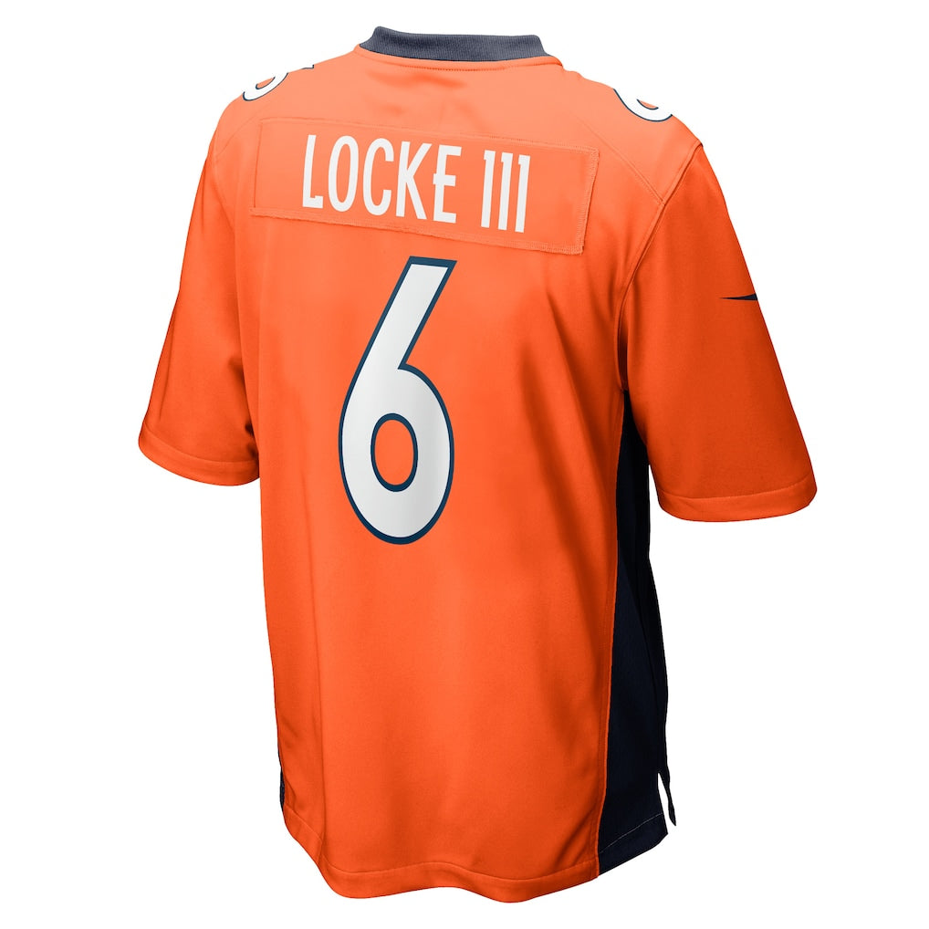 Kdoa D.Broncos #6 P.J. Locke Orange Game Player Jersey