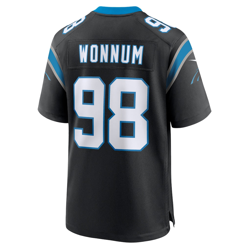 Kdoa C.Panthers #98 D.J. Wonnum Black Game Jersey