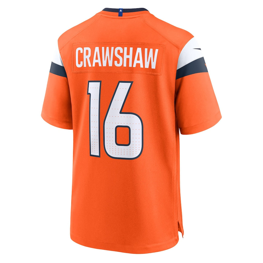Kdoa D.Broncos #16 Jeremy Crawshaw Orange Team Game Jersey