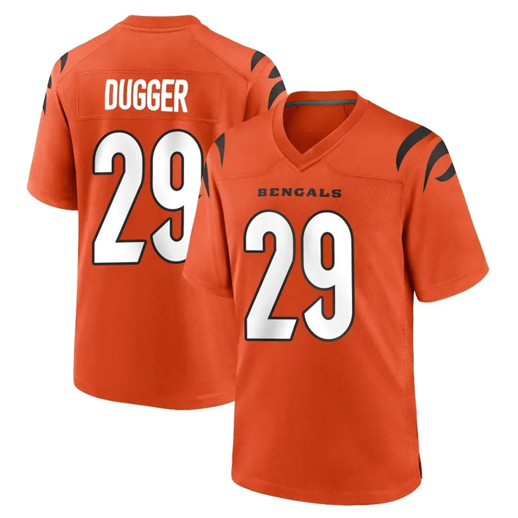 C.Bengals #29 Kyle Dugger Player Orange Home Game Kdoa Stitched Jerseys