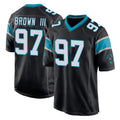 C.Panthers #97 Bobby Brown III Player Black Home Game Kdoa Stitched Jerseys