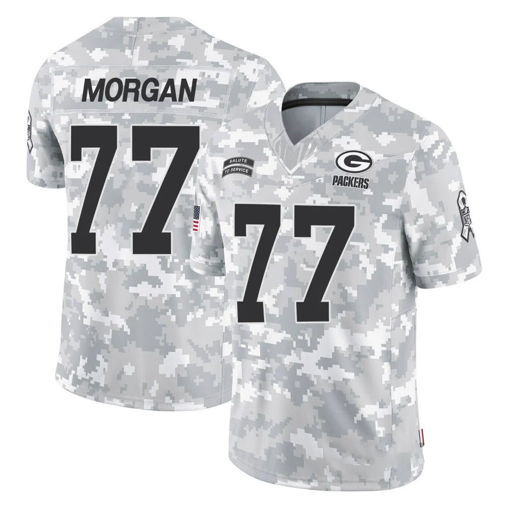 GB.Packers #77 Jordan Morgan Player Arctic Camo Salute To Service Limited Kdoa Stitched Jerseys